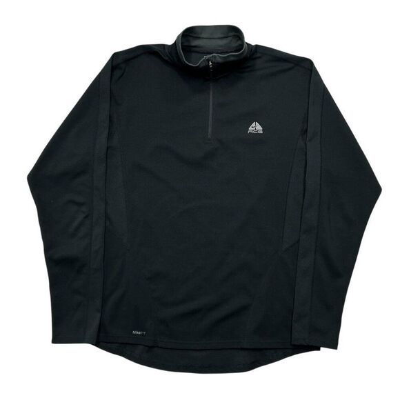 Nike FitDry Men's Size XL ACG Black 1/4 Zip Long Sleeve Performacne Pullover - Picture 1 of 11